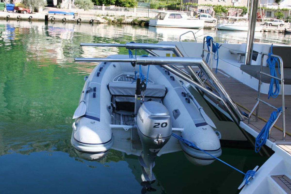 Matarma, a Lagoon 52F catamaran at Lavreotiki Municipal Unit, Greece