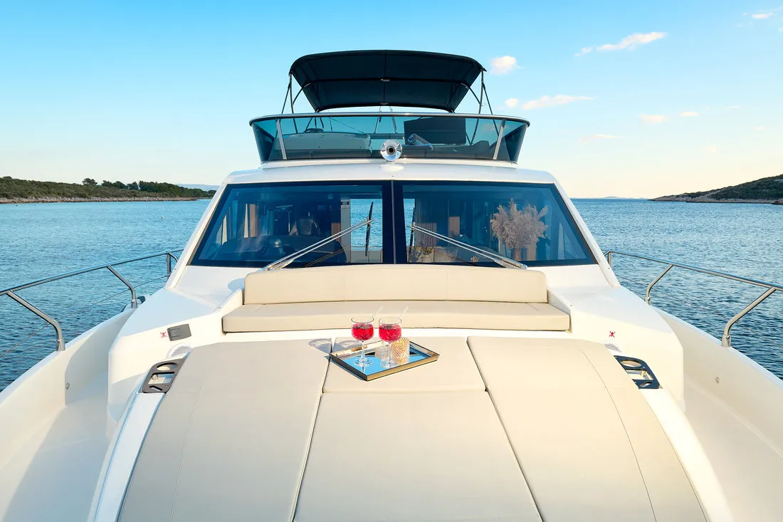 Deck of Viva La Vida, a Absolute Yachts Absolute 50 Fly yacht at Podstrana - Miljevac, Croatia