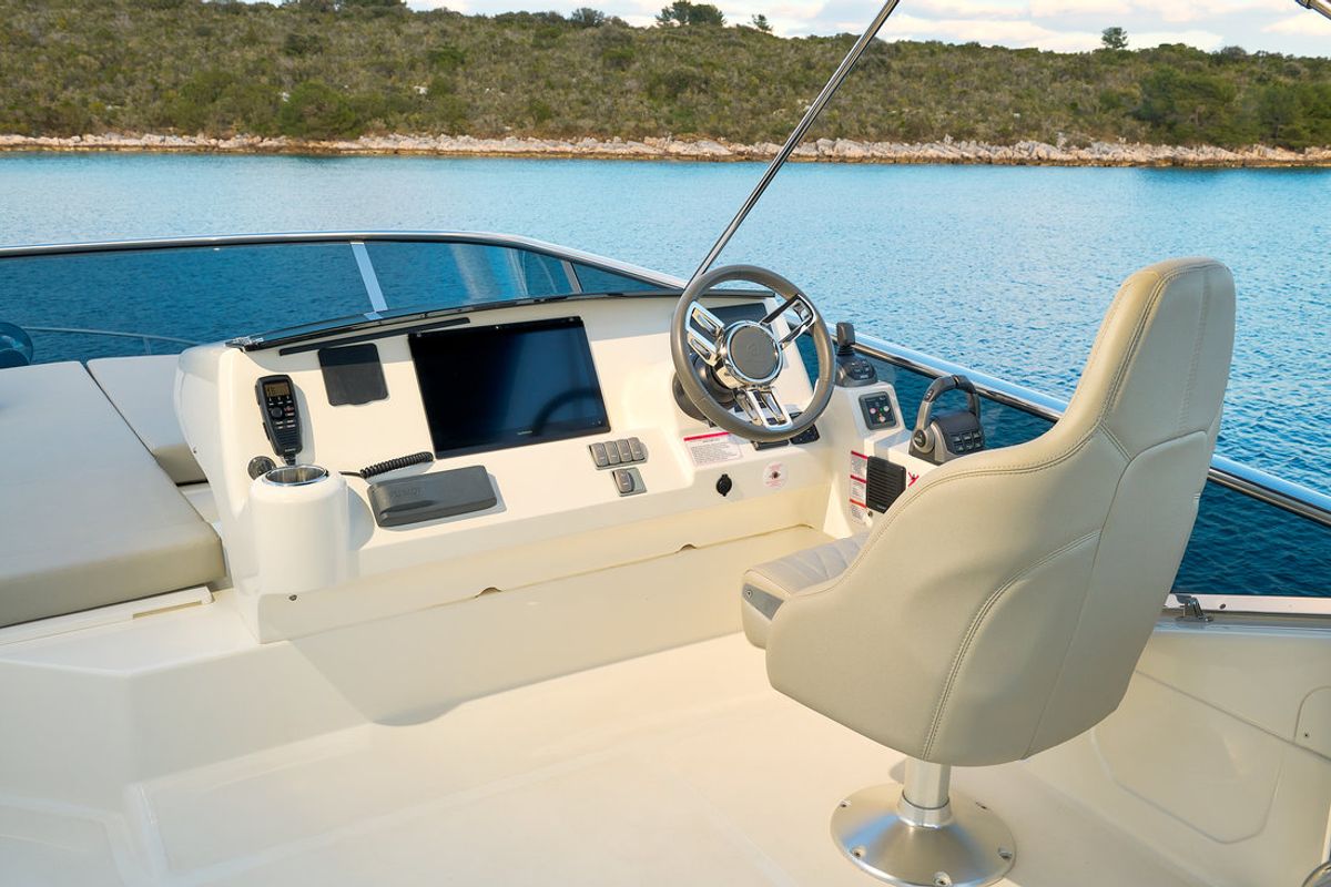 Cockpit of Viva La Vida, a Absolute Yachts Absolute 50 Fly yacht at Podstrana - Miljevac, Croatia