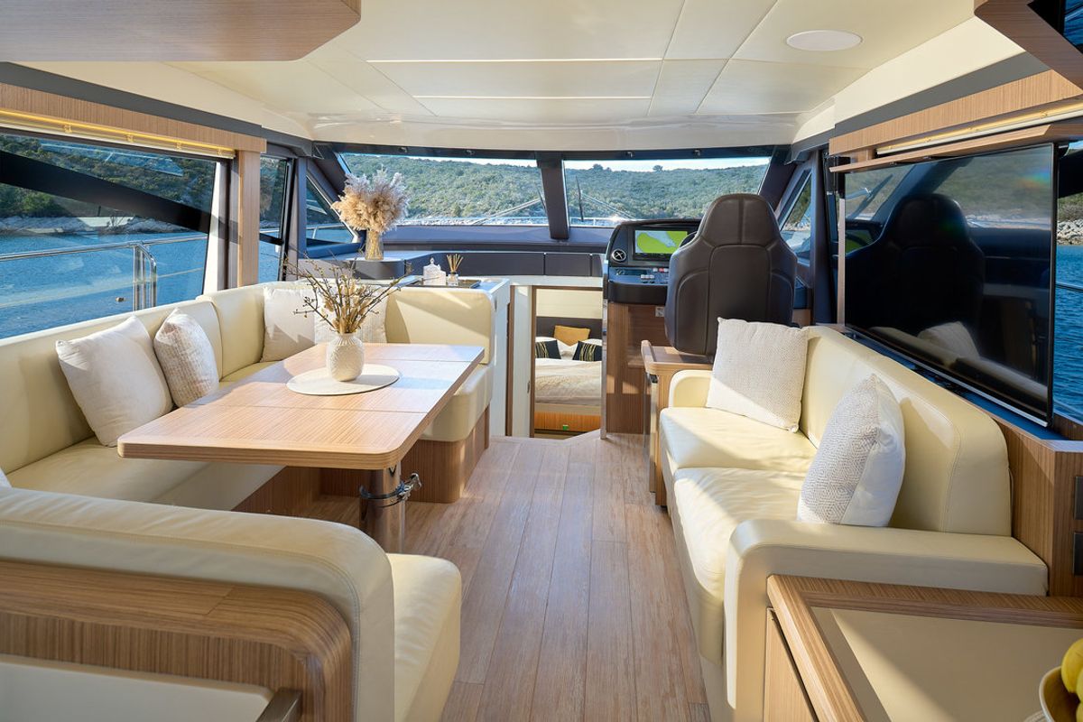 Salon of Viva La Vida, a Absolute Yachts Absolute 50 Fly yacht at Podstrana - Miljevac, Croatia