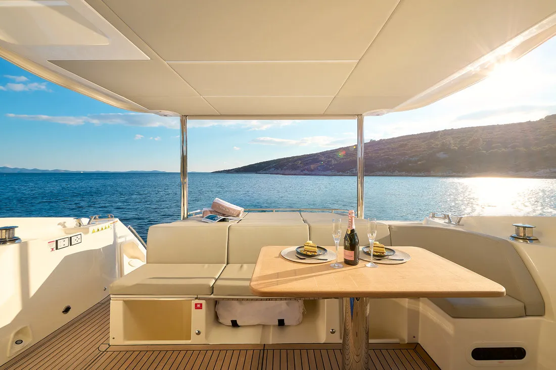Deck of Viva La Vida, a Absolute Yachts Absolute 50 Fly yacht at Podstrana - Miljevac, Croatia