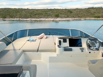 Deck of Viva La Vida, a Absolute Yachts Absolute 50 Fly yacht at Podstrana - Miljevac, Croatia