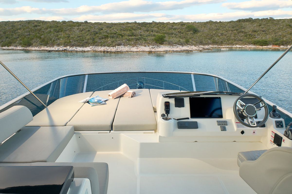 Deck of Viva La Vida, a Absolute Yachts Absolute 50 Fly yacht at Podstrana - Miljevac, Croatia