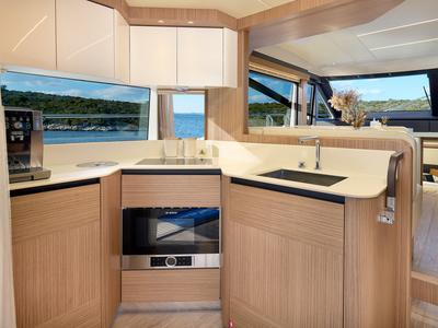 Galley of Viva La Vida, a Absolute Yachts Absolute 50 Fly yacht at Podstrana - Miljevac, Croatia