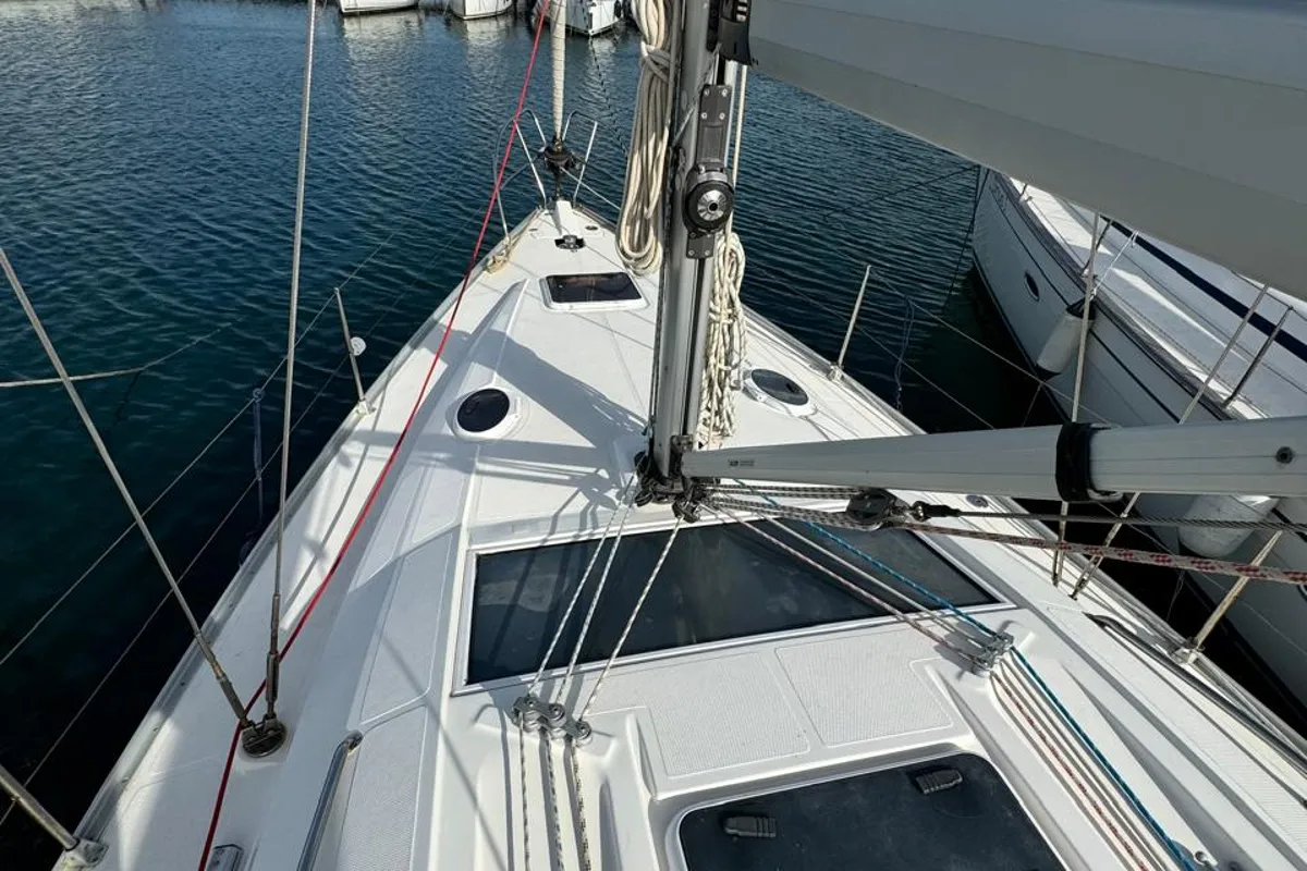 Salon of Sinje Sanje, a Elan 384 Impression sailboat at Punat, Croatia