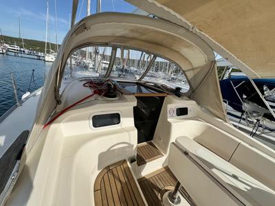 Galley of Sinje Sanje, a Elan 384 Impression sailboat at Punat, Croatia