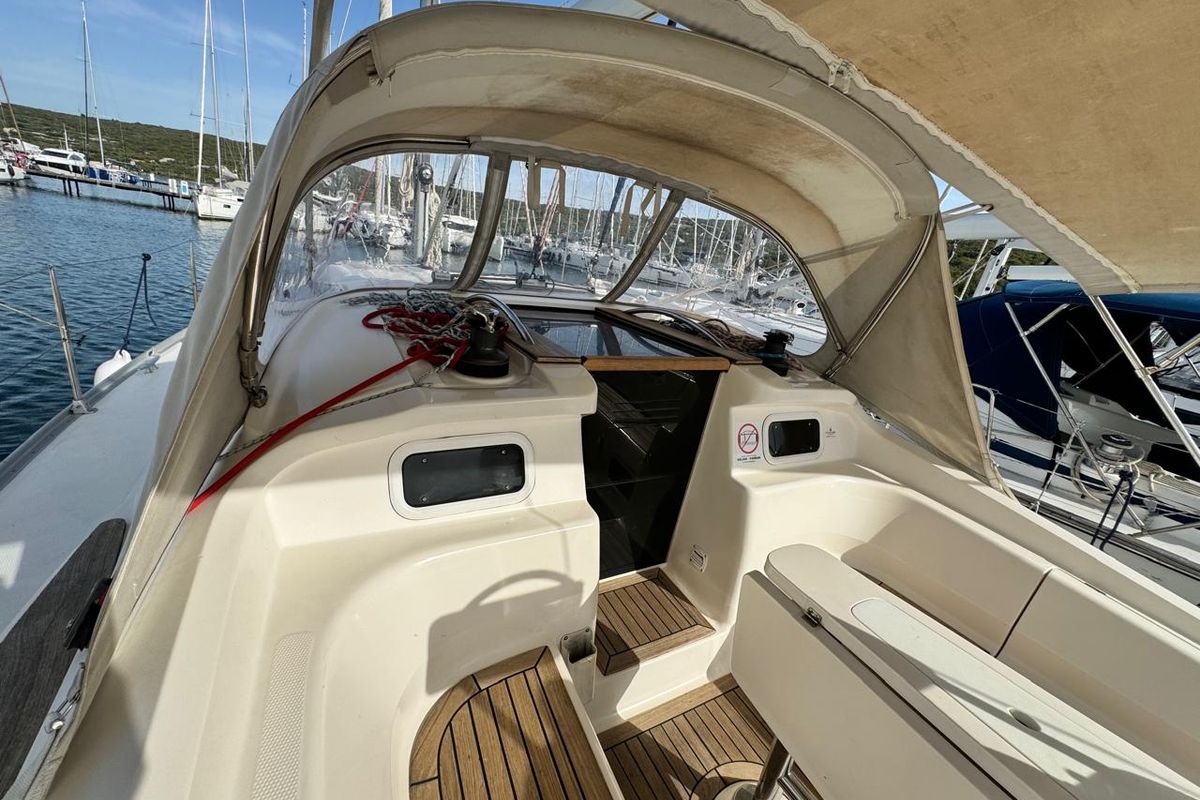 Galley of Sinje Sanje, a Elan 384 Impression sailboat at Punat, Croatia