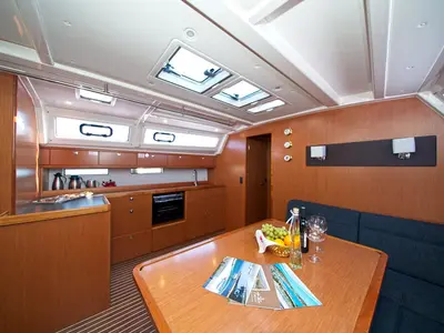 Galley of MH 51, a Bavaria Cruiser 46 sailboat at Murter, Croatia