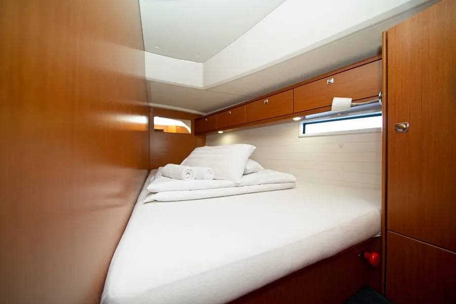 Cabin on MH 51, a Bavaria Cruiser 46 sailboat at Murter, Croatia