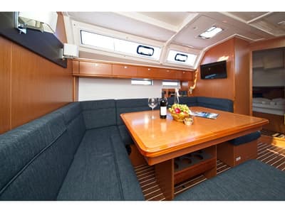 Salon of MH 51, a Bavaria Cruiser 46 sailboat at Murter, Croatia