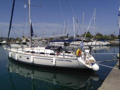 Exterior view of Sissi, a Bavaria 51 Cruiser sailboat at Gouvia, Greece