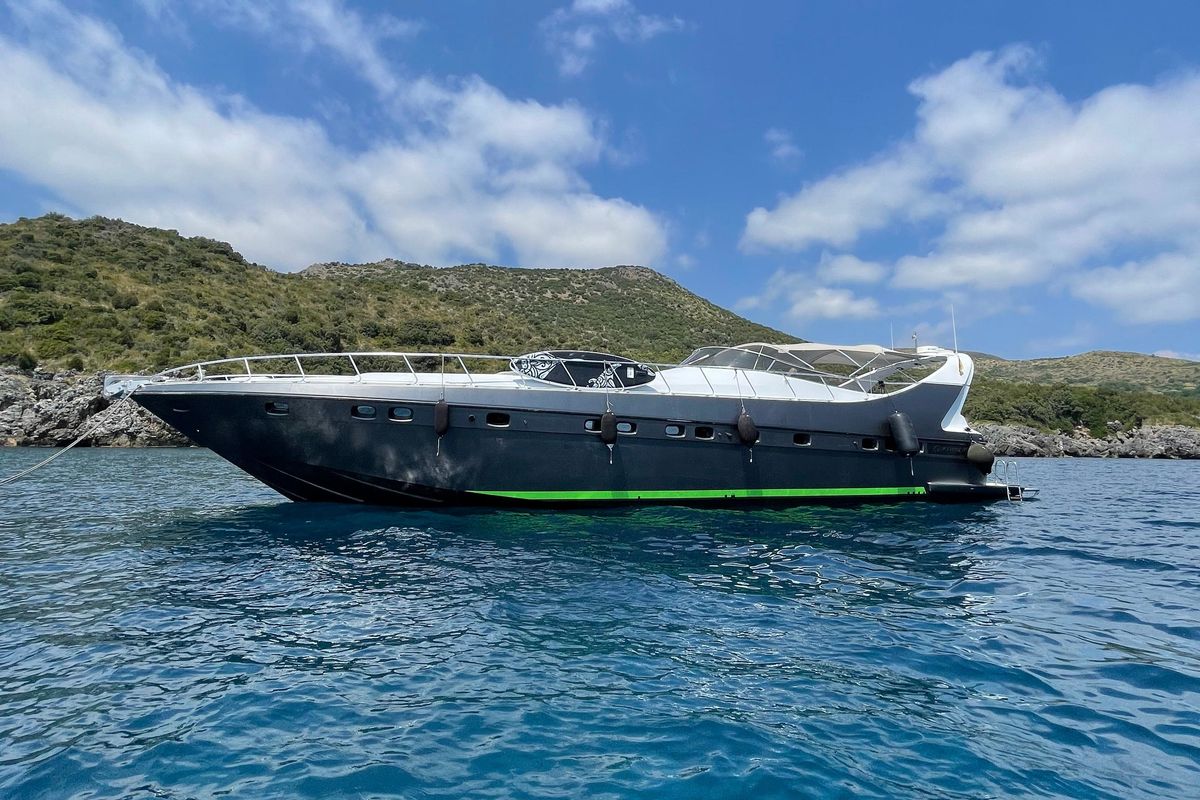 Exterior view of Premium, a Gulet Mangusta 65 yacht at Salerno, Italy