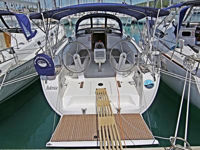 Cockpit of Federica, a Bavaria Cruiser 41 sailboat at Općina Sukošan, Croatia