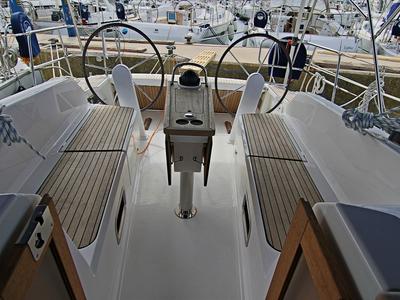 Deck of Federica, a Bavaria Cruiser 41 sailboat at Općina Sukošan, Croatia