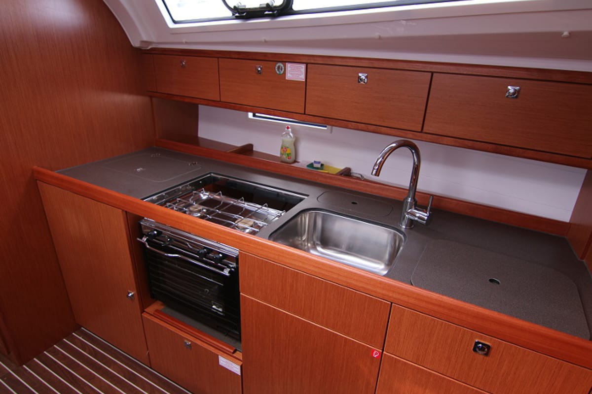 Galley of Federica, a Bavaria Cruiser 41 sailboat at Općina Sukošan, Croatia