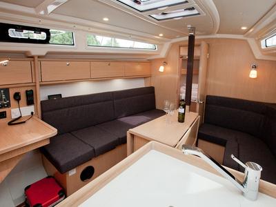 Galley of Aston, a Bavaria Cruiser 34 Style sailboat at Zadar, Croatia