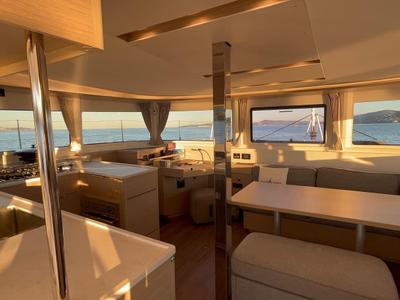 Salon of M & M, a Lagoon 46 catamaran at Grimaud, France