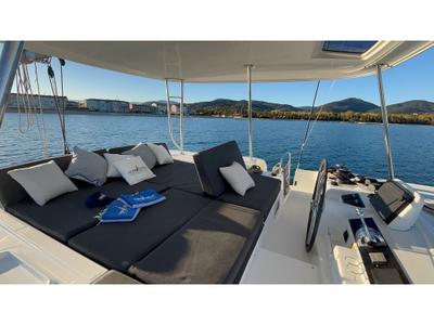 Cockpit of M & M, a Lagoon 46 catamaran at Grimaud, France