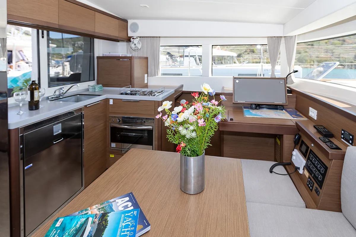Galley of Monarch 2020, a Lagoon 40 catamaran at Primošten, Croatia