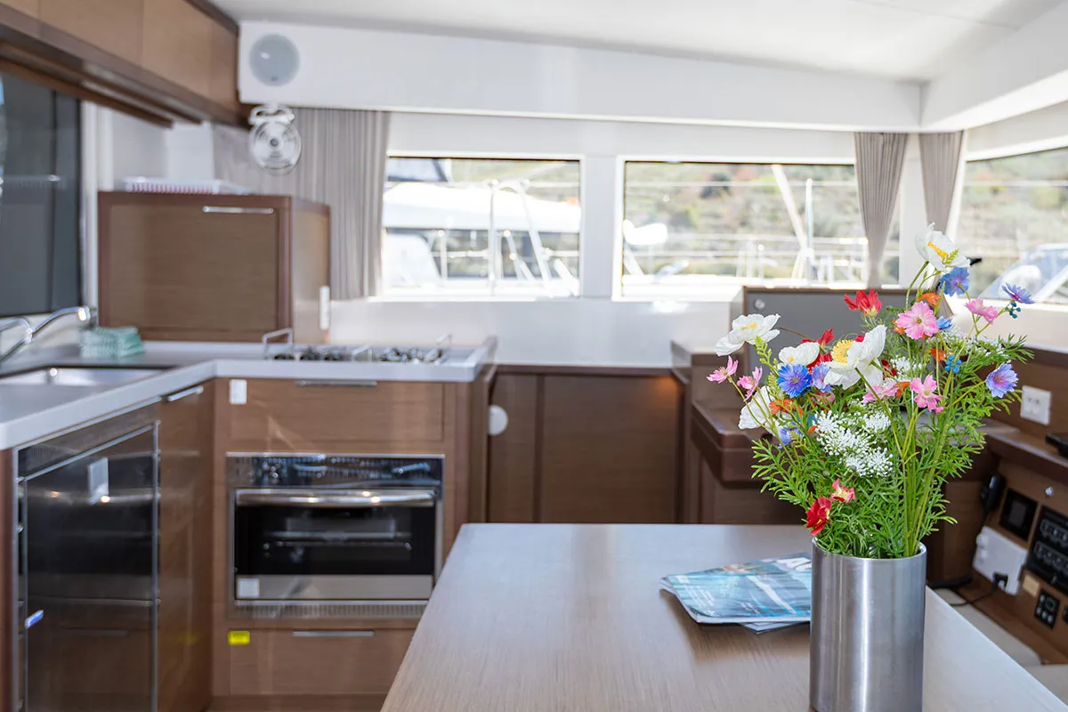 Galley of Monarch 2020, a Lagoon 40 catamaran at Primošten, Croatia