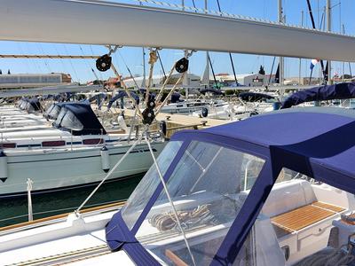 Galley of Thelma, a Dufour 382 GL sailboat at Općina Sukošan, Croatia