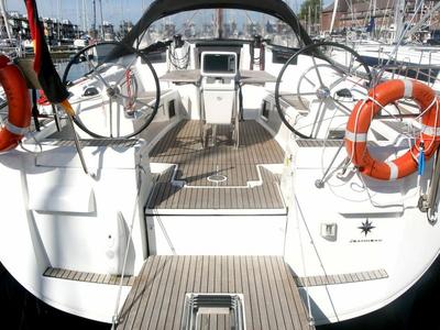 Cockpit of Bruce, a Jeanneau Sun Odyssey 439 sailboat at Heiligenhafen, Germany