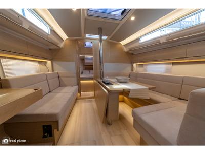 Salon of Tecla - Water maker, Solar Panel - BOTH SAILS triradial, Retractabile Bow Trust, a Hanse Yachts Hanse 388 sailboat…