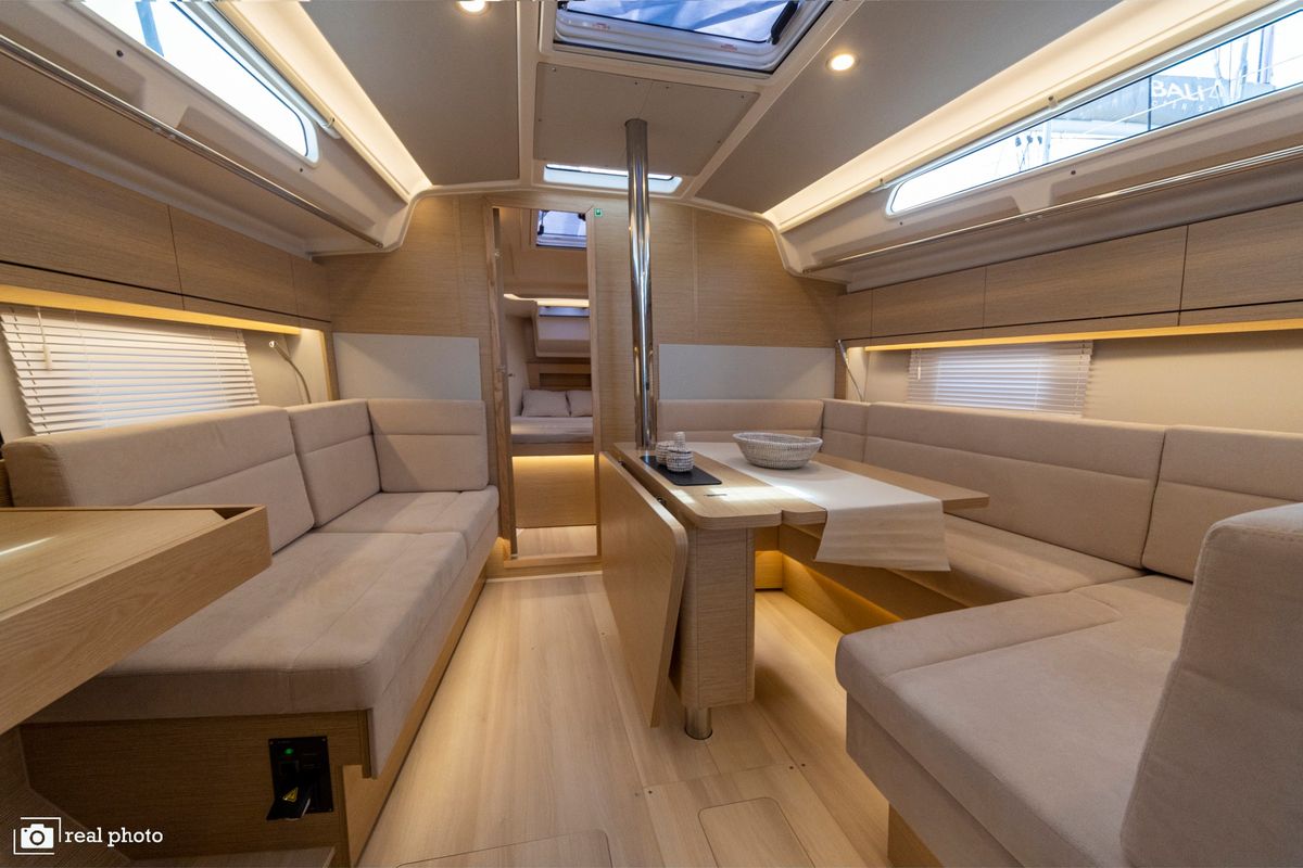 Salon of Tecla - Water maker, Solar Panel - BOTH SAILS triradial, Retractabile Bow Trust, a Hanse Yachts Hanse 388 sailboat…