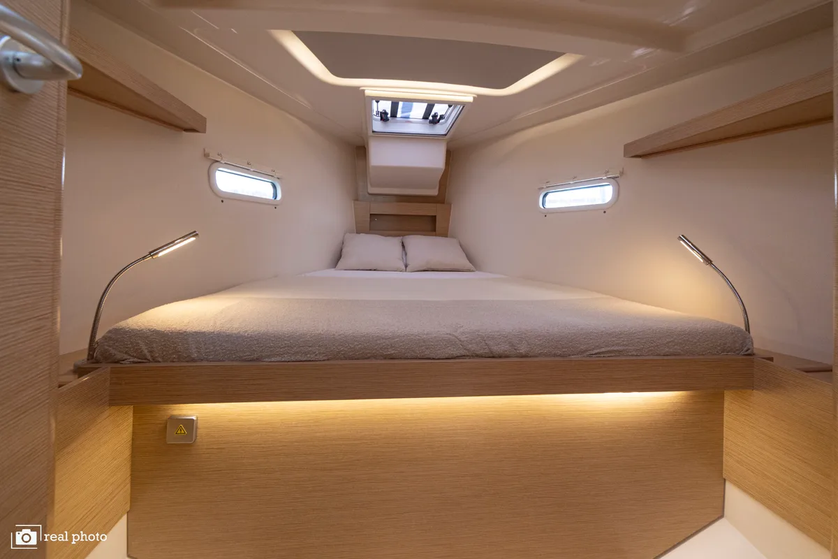 Cabin on Tecla - Water maker, Solar Panel - BOTH SAILS triradial, Retractabile Bow Trust, a Hanse Yachts Hanse 388 sailboat…
