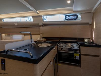 Galley of Tecla - Water maker, Solar Panel - BOTH SAILS triradial, Retractabile Bow Trust, a Hanse Yachts Hanse 388 sailboat…