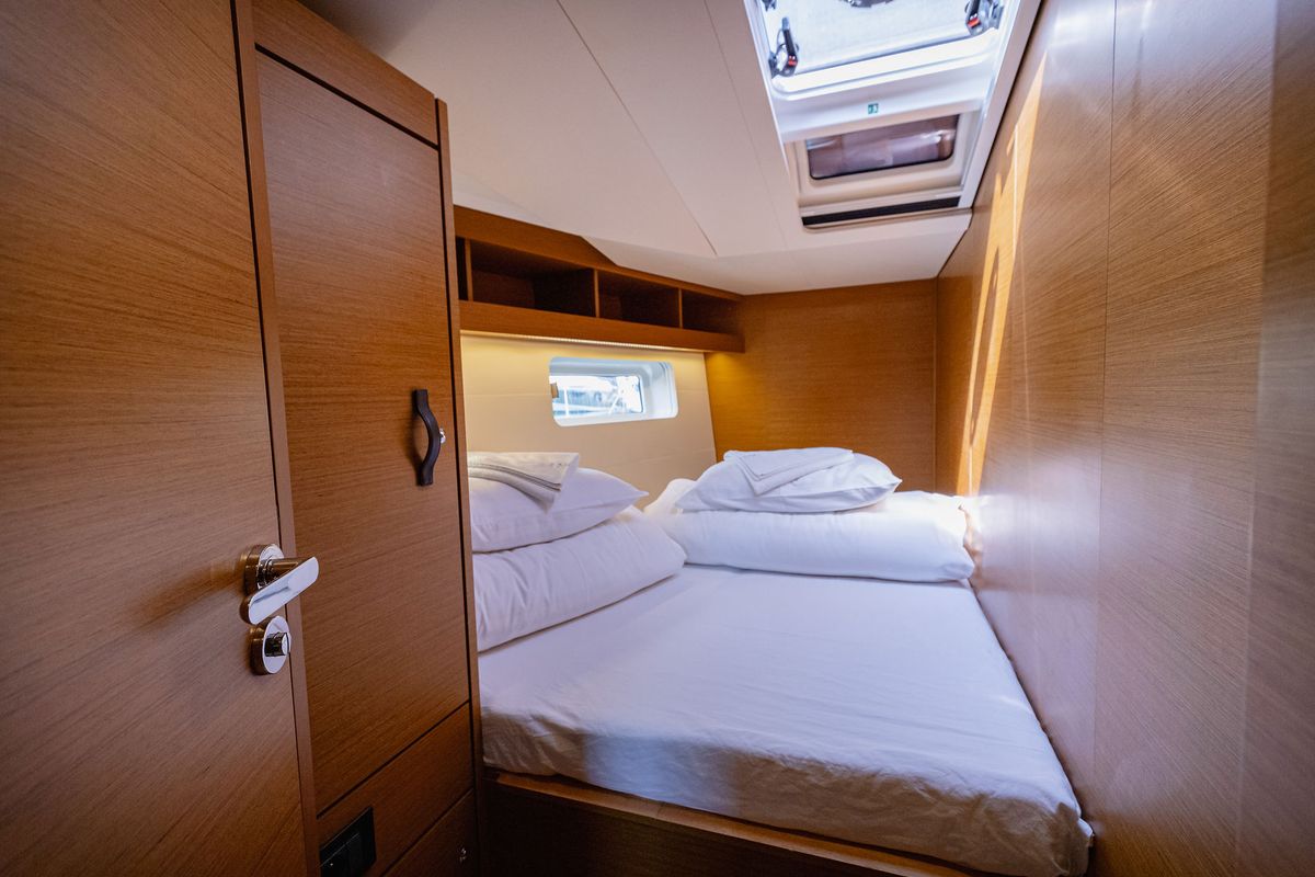 Cabin on Il Gatto, a Jeanneau 54 sailboat at Grad Kaštela, Croatia