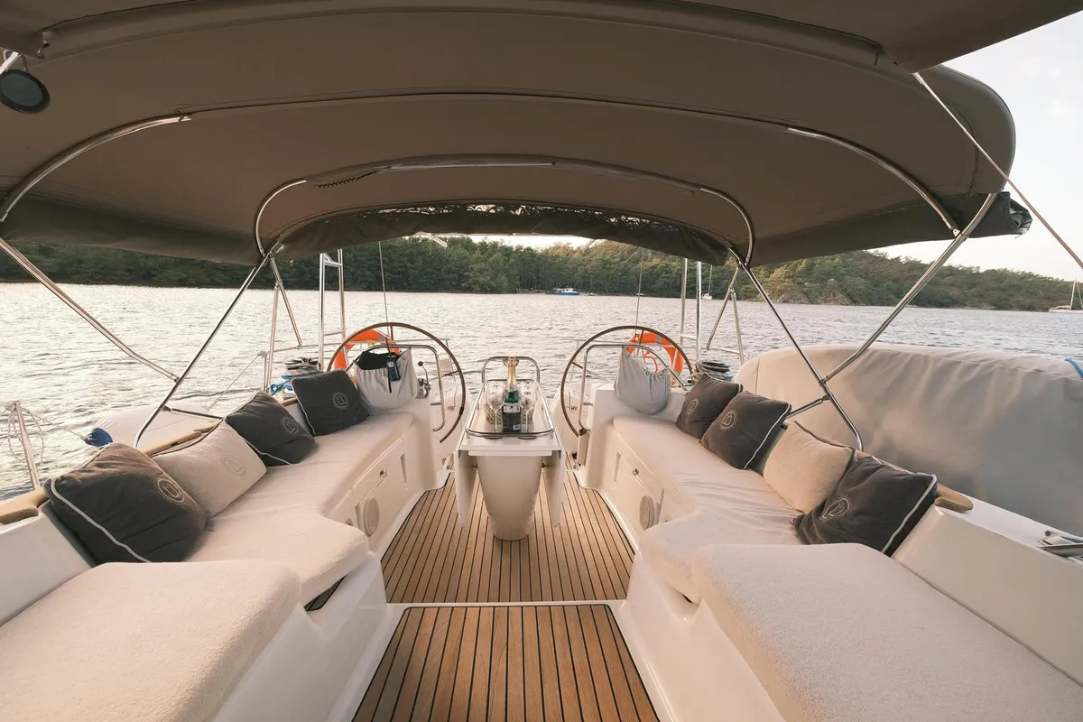 Taurus, a Hanse Yachts Hanse 445 sailboat at Fethiye, Turkey