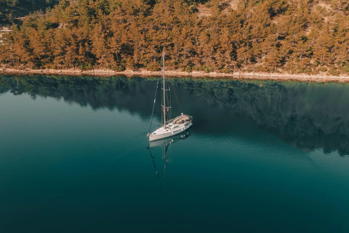 Taurus, a Hanse Yachts Hanse 445 sailboat at Fethiye, Turkey