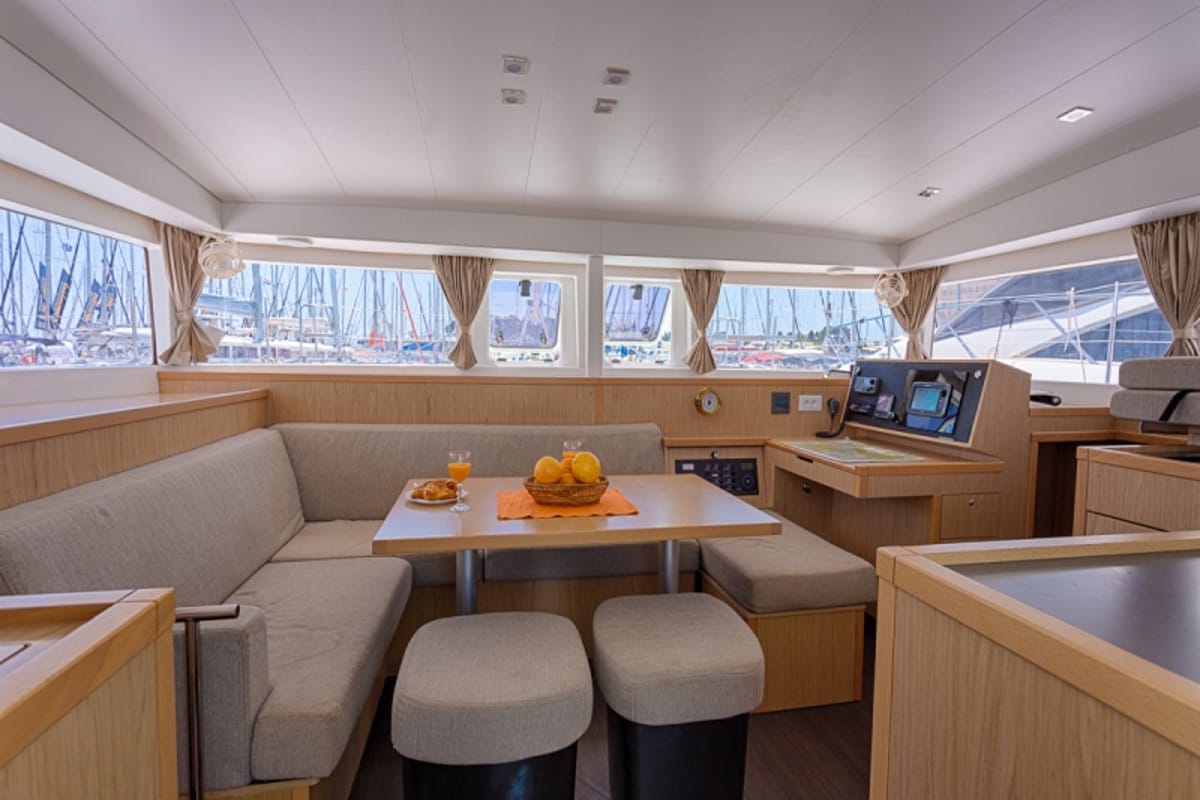 Salon of Sunshine, a Lagoon 400 S2 catamaran at Split, Croatia
