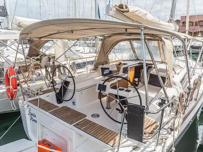 Smile Planet, a Dufour 360 GL sailboat at Tonnarella, Italy