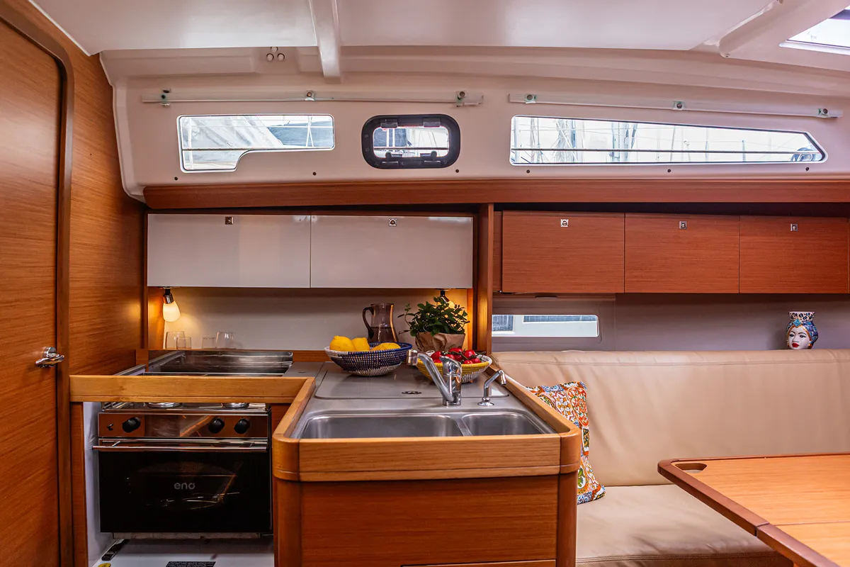 Smile Planet, a Dufour 360 GL sailboat at Tonnarella, Italy