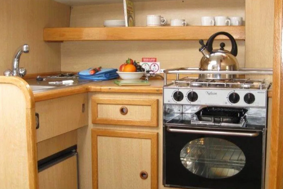 Galley of Capri WHS - Budget 1, a Cygnet Capri WHS motorboat at Laggan, United Kingdom