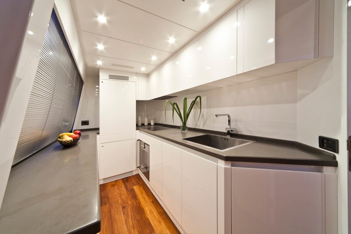 Galley of Premium +, a Abacus Marine Abacus 78 Fly yacht at Seget Donji, Croatia