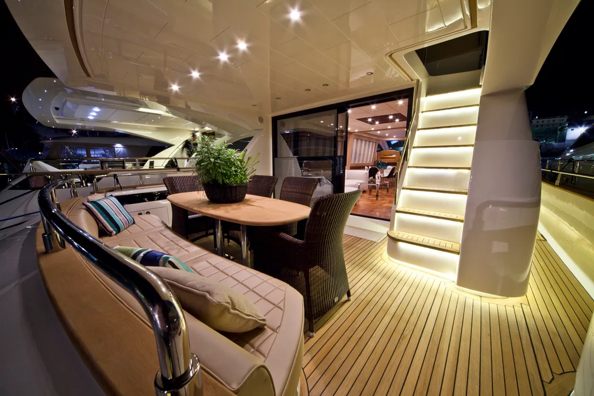 Deck of Premium +, a Abacus Marine Abacus 78 Fly yacht at Seget Donji, Croatia