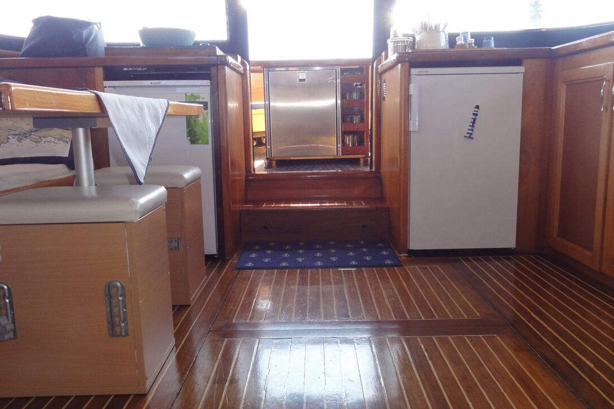 Salon of Larus, a Custom Made Larus yacht at Pirovac, Croatia