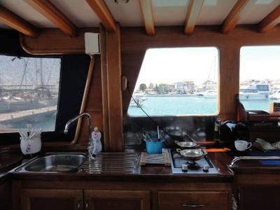 Galley of Larus, a Custom Made Larus yacht at Pirovac, Croatia