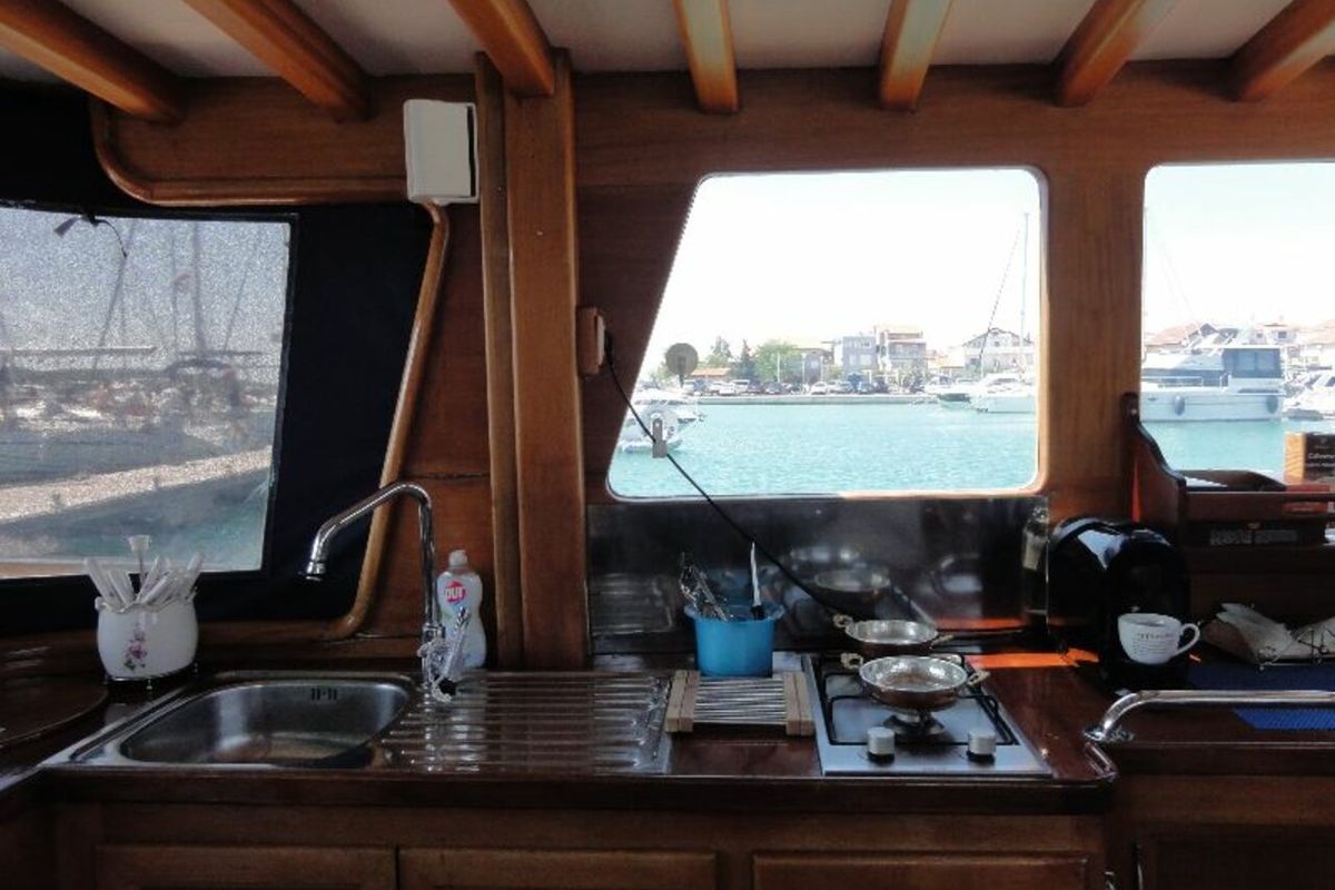 Galley of Larus, a Custom Made Larus yacht at Pirovac, Croatia