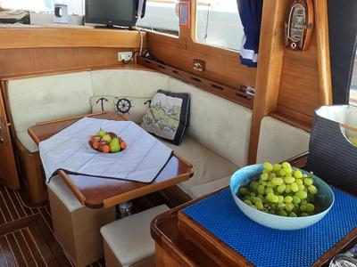Salon of Larus, a Custom Made Larus yacht at Pirovac, Croatia