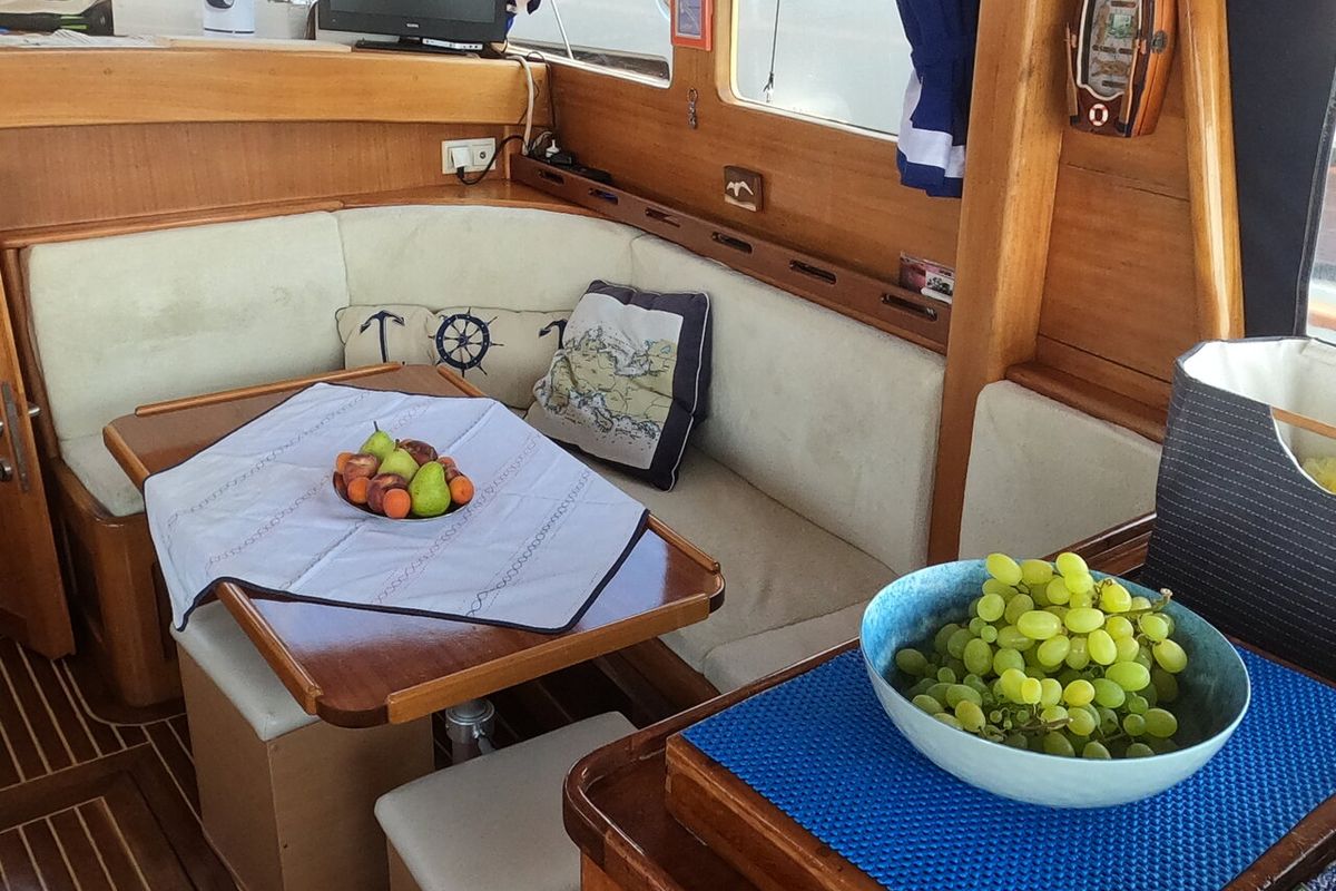 Salon of Larus, a Custom Made Larus yacht at Pirovac, Croatia