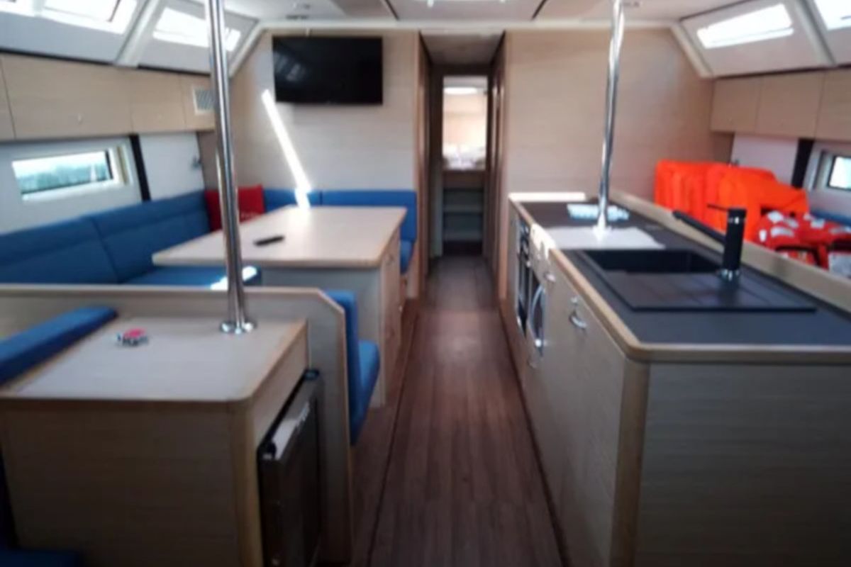 Salon of Prestige, a D&D Kufner 50 sailboat at Grad Trogir, Croatia