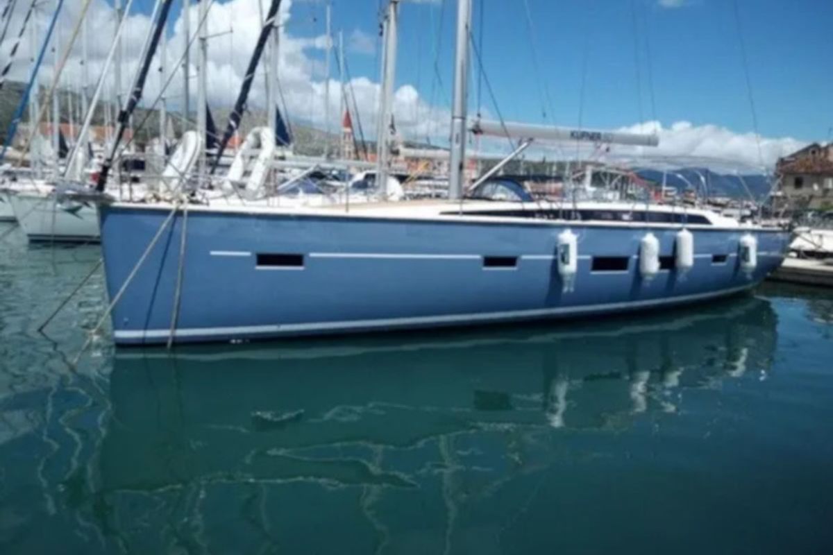 Exterior view of Prestige, a D&D Kufner 50 sailboat at Grad Trogir, Croatia