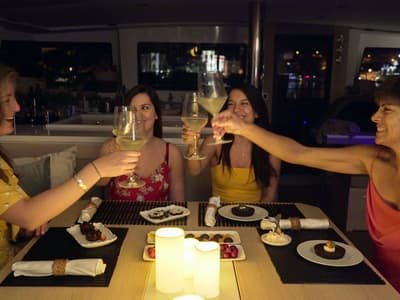 Salon of Namaste Of Bali, a Bali 5.4 catamaran at Grad Kaštela, Croatia