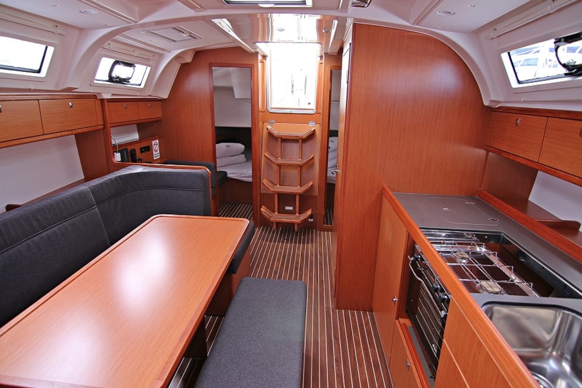 Salon of Rebecca, a Bavaria Cruiser 41 sailboat at Općina Sukošan, Croatia