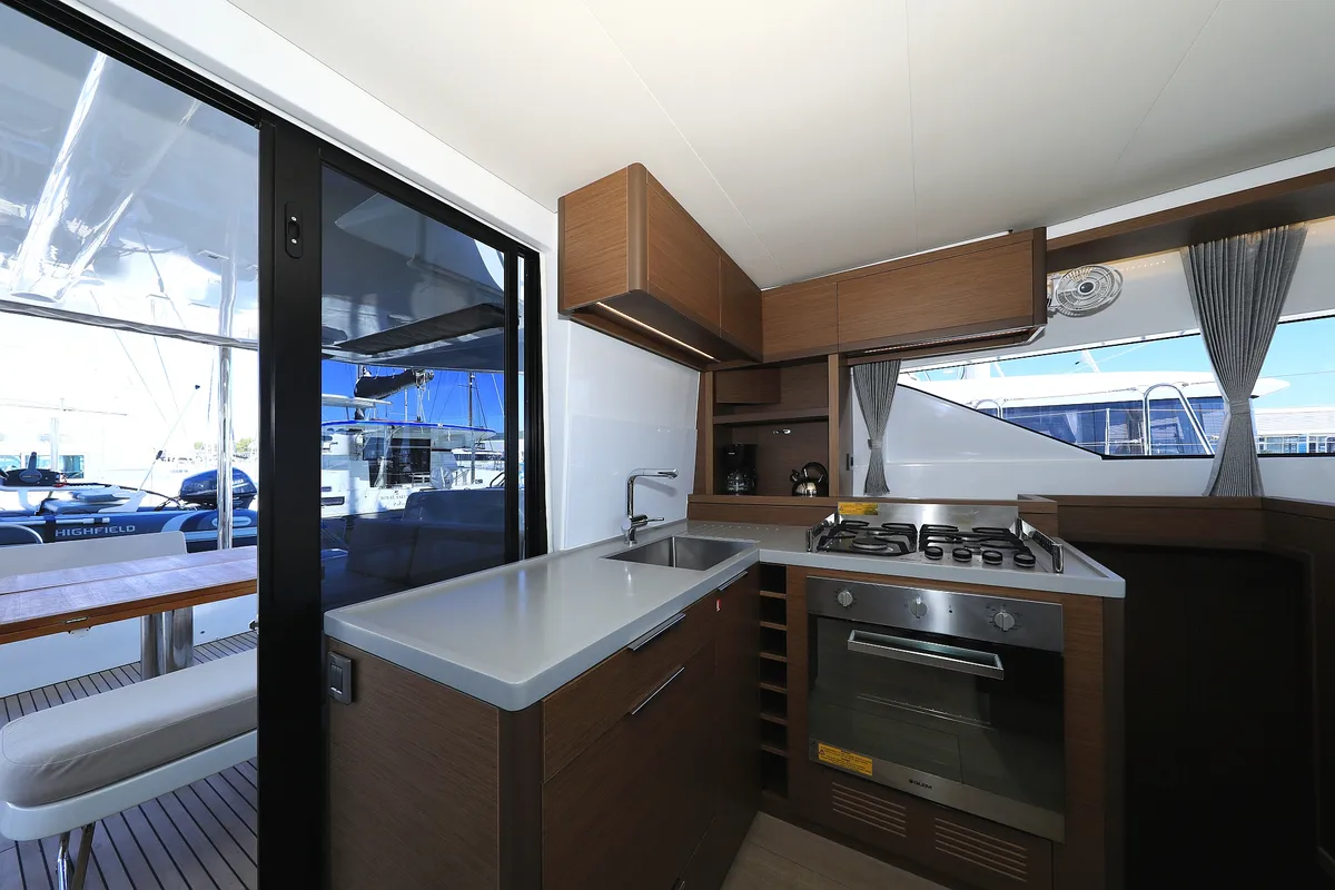 Galley of Shadow, a Lagoon 50 catamaran at Općina Sukošan, Croatia