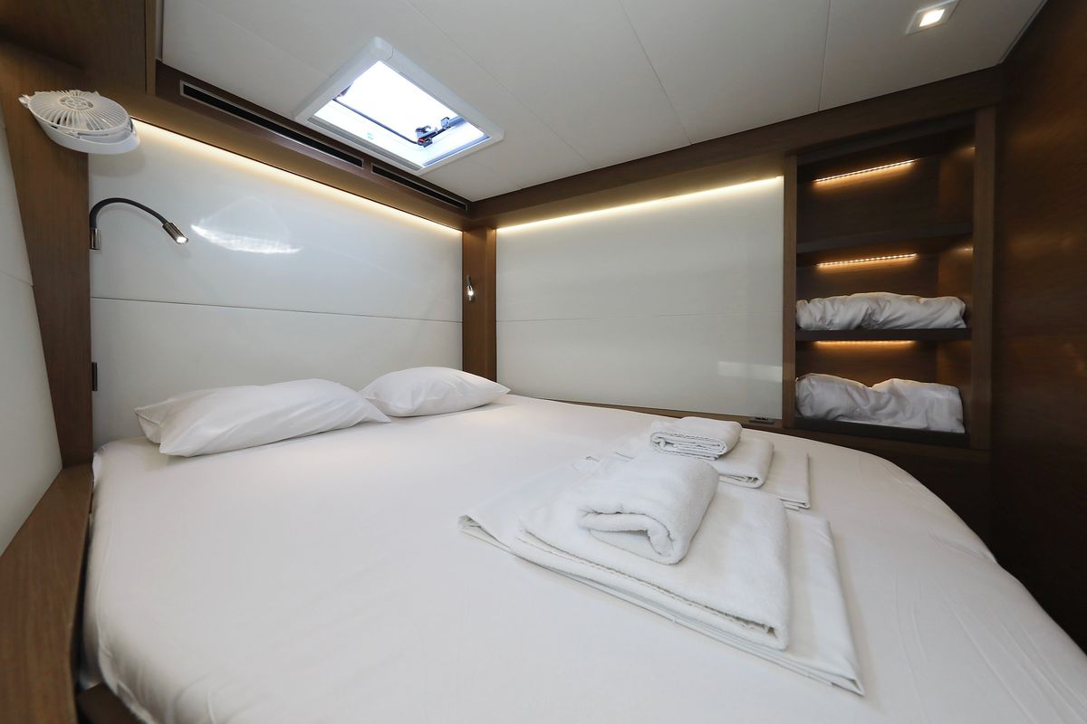 Cabin on Shadow, a Lagoon 50 catamaran at Općina Sukošan, Croatia